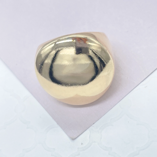 18k Gold Filled Thick and Puffy Dome Band Ring