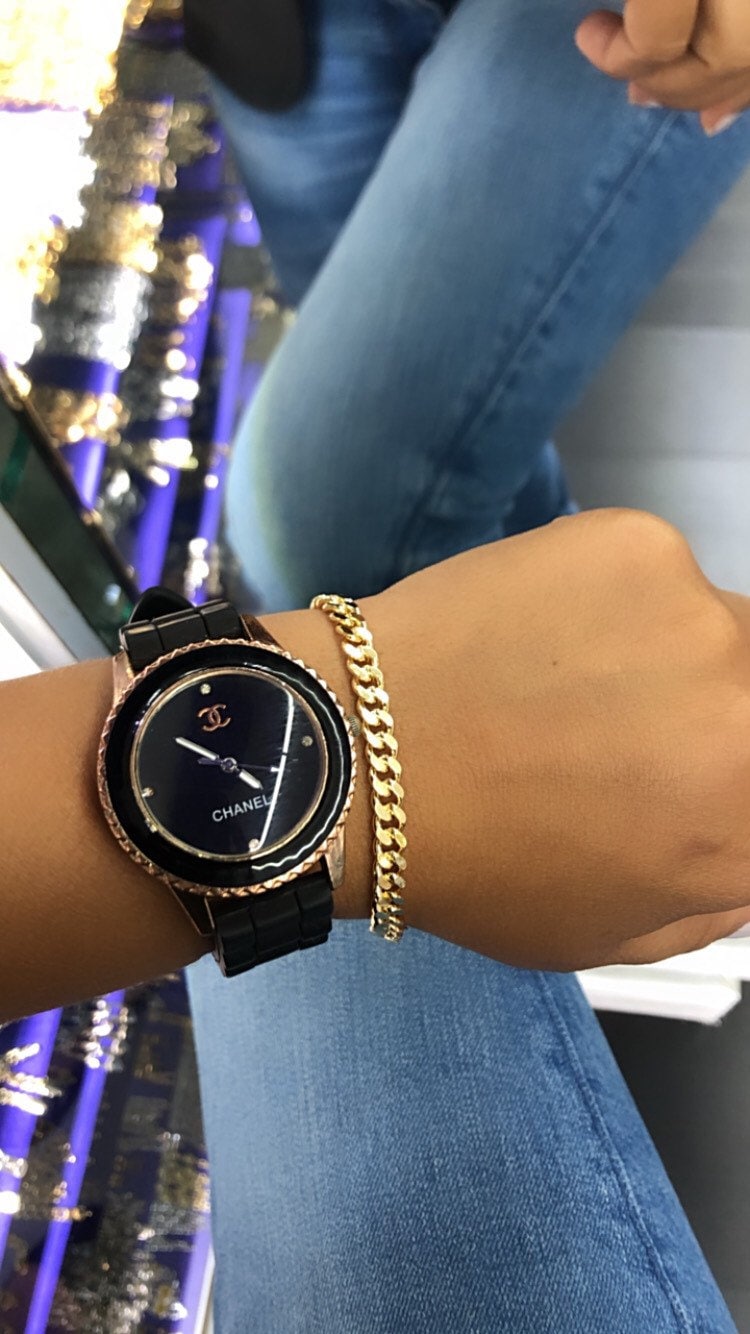 18k Gold Filled Cuban Link Bracelet: Women's Curb Chain