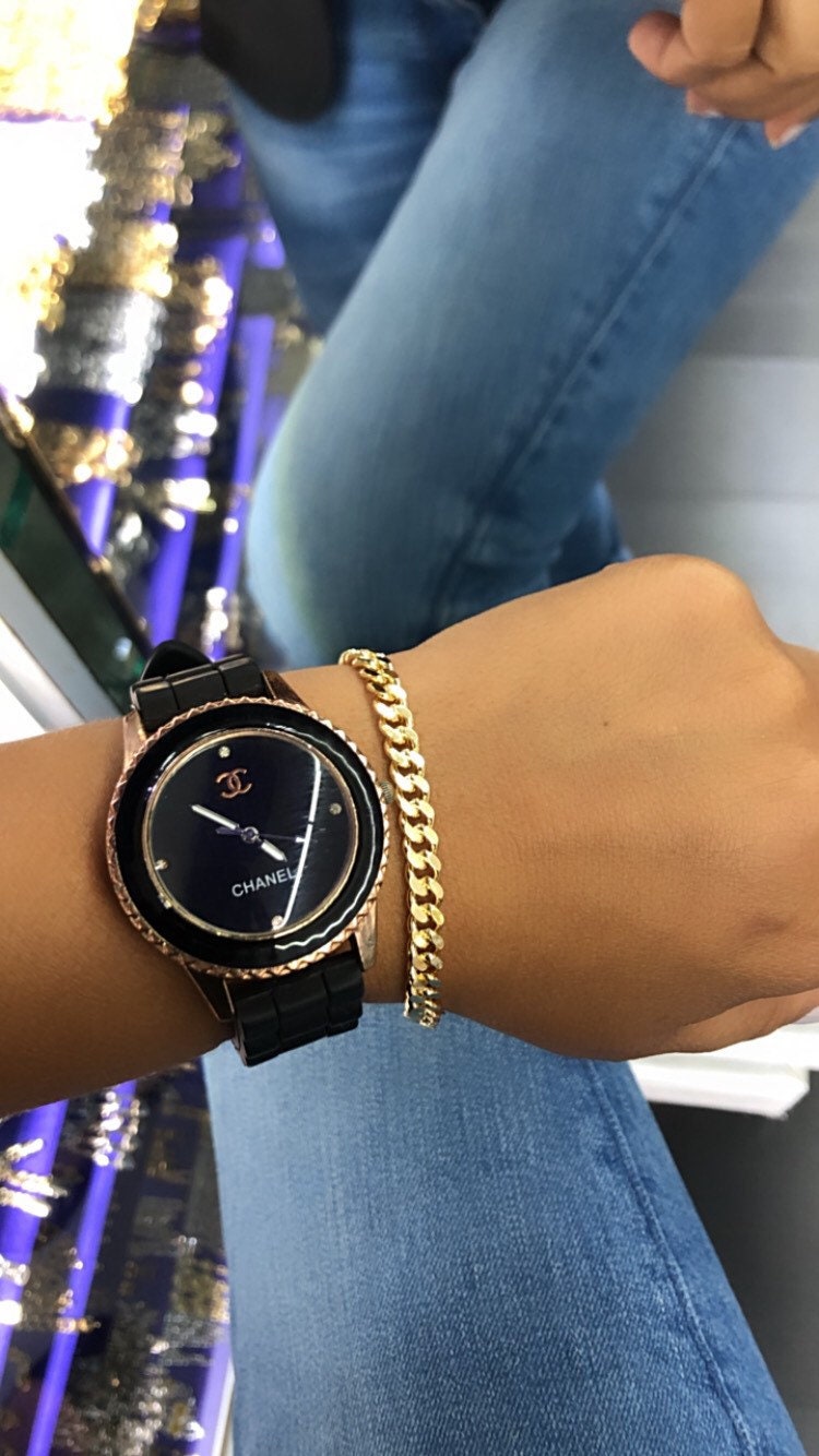 18k Gold Filled Cuban Link Bracelet: Women's Curb Chain