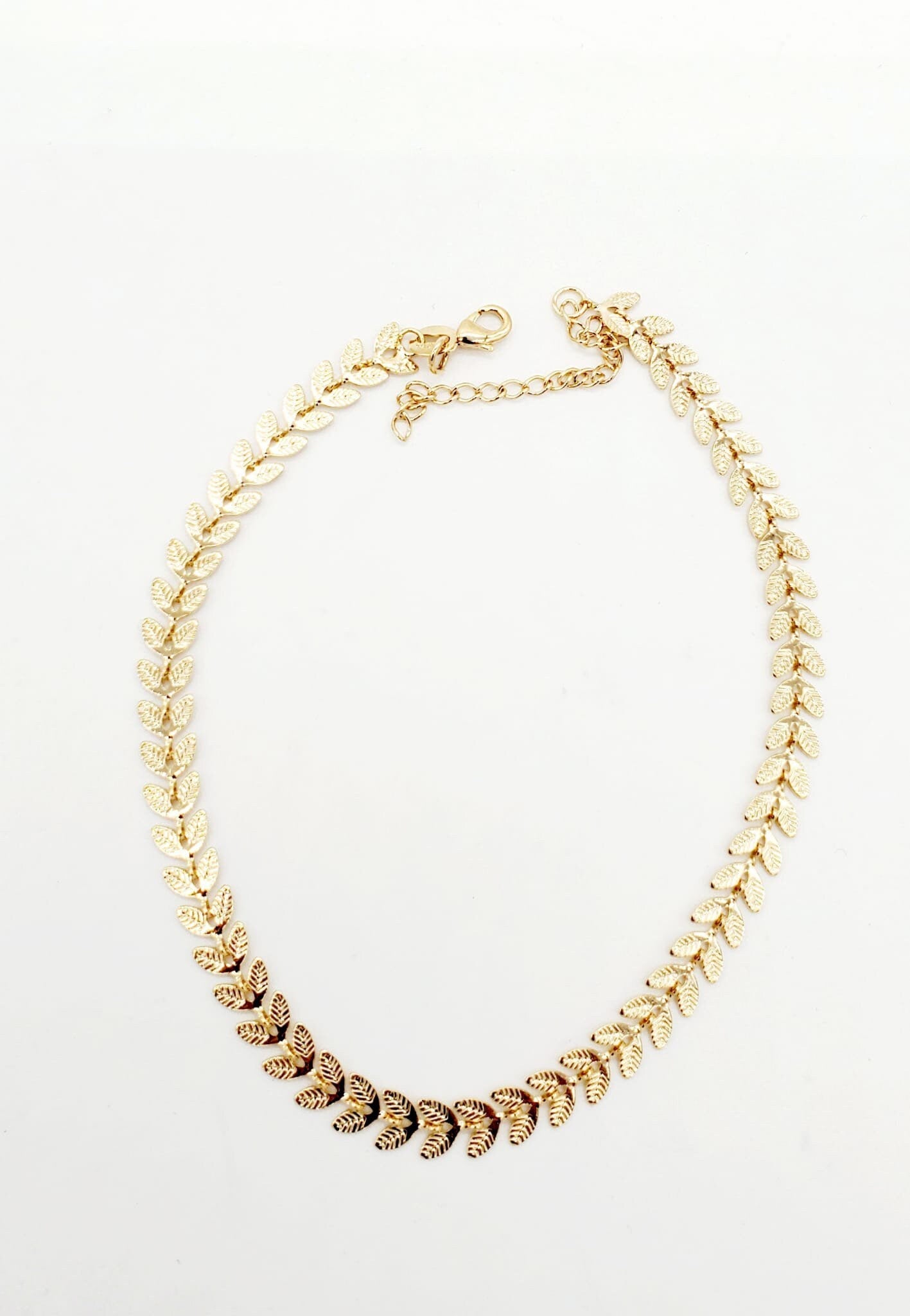 18k Gold Filled Fishtail Anklet Size 11" Length with Extension