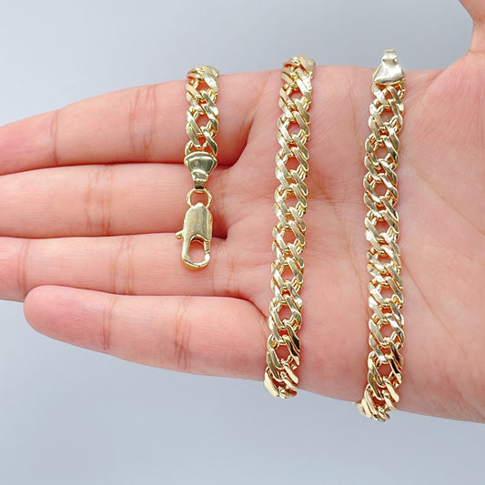 18k Gold Filled Double Cuban Link Chain 8 mm