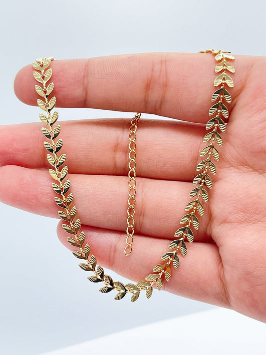 18k Gold Filled Fishtail Anklet Size 11" Length with Extension Wholesale