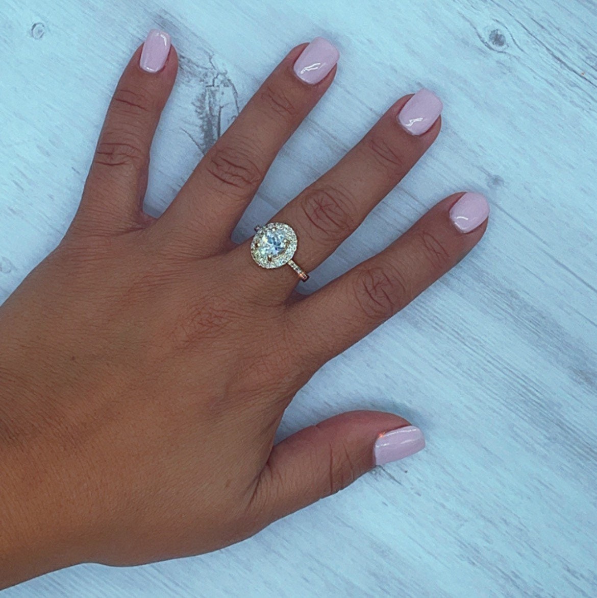 Art Deco 18k Gold Filled Oval Cubic Zirconia Ring, Engagement CZ Ring,