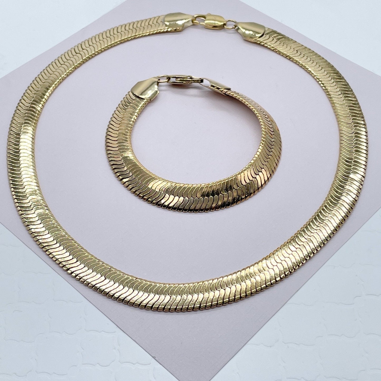14k Gold Filled 10mm Herringbone Necklace Layering Jewelry And Jewelry Making Supplies