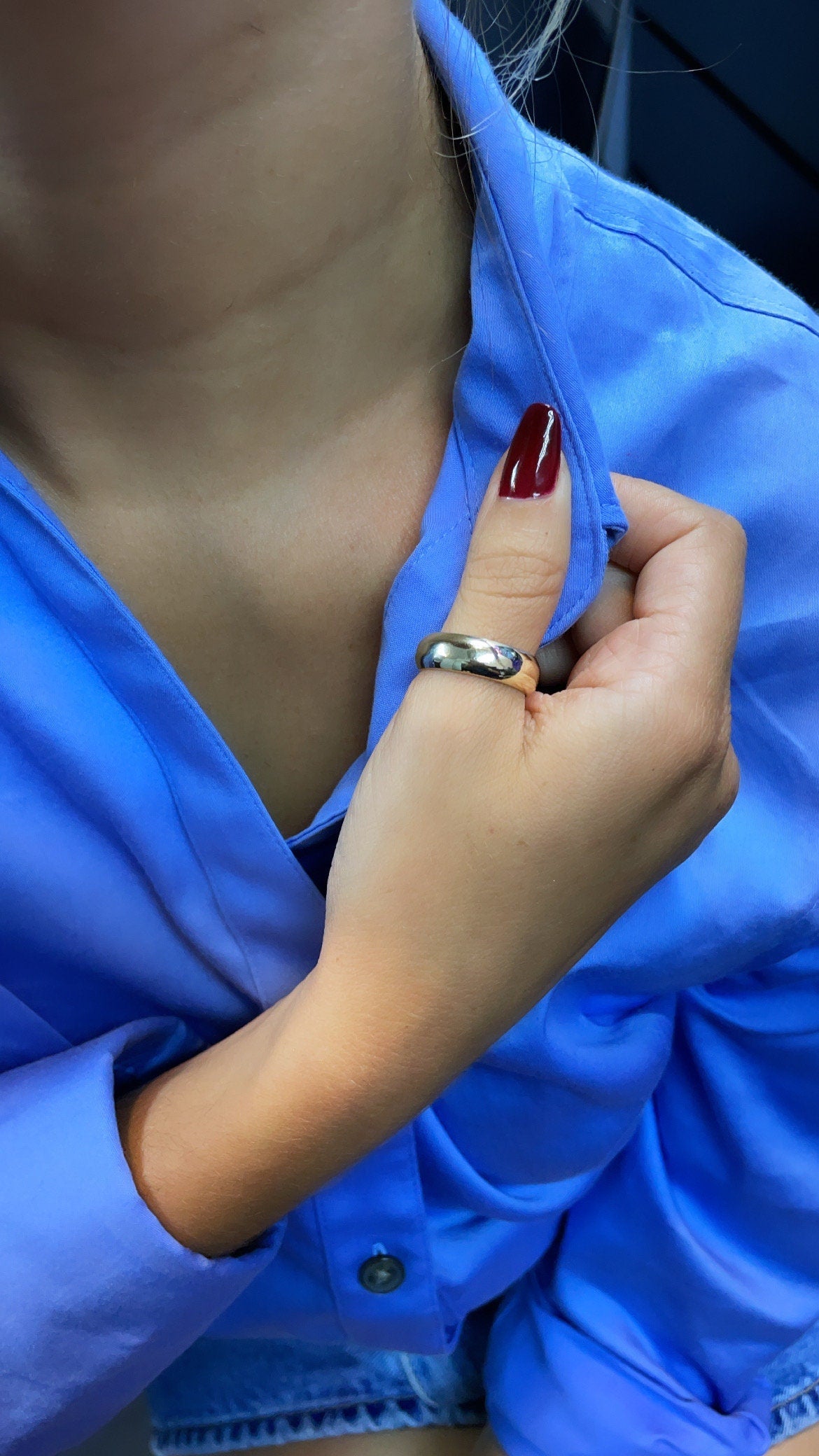 18K Gold Filled Plain Ring, Engagement Band Ring, Dainty Jewelry