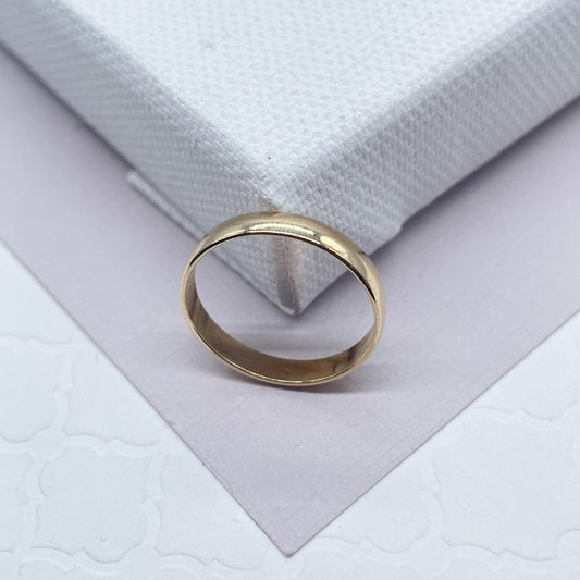 Simple Plain Stackable Band Ring In 18k Gold Filled Supplies
