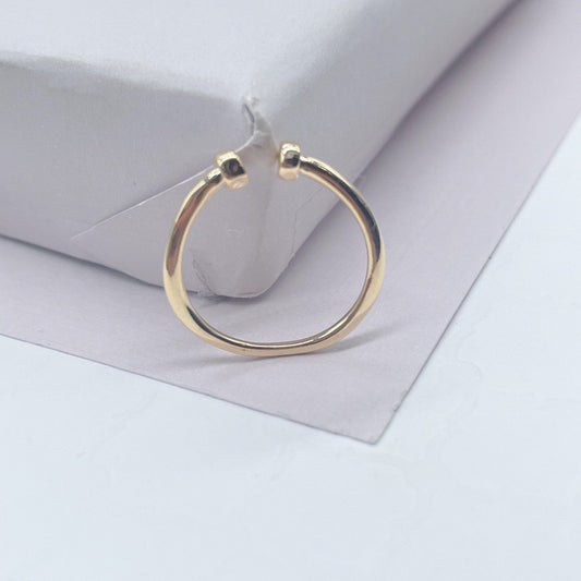 18k Gold Filled Adjustable Solid Mid Ring