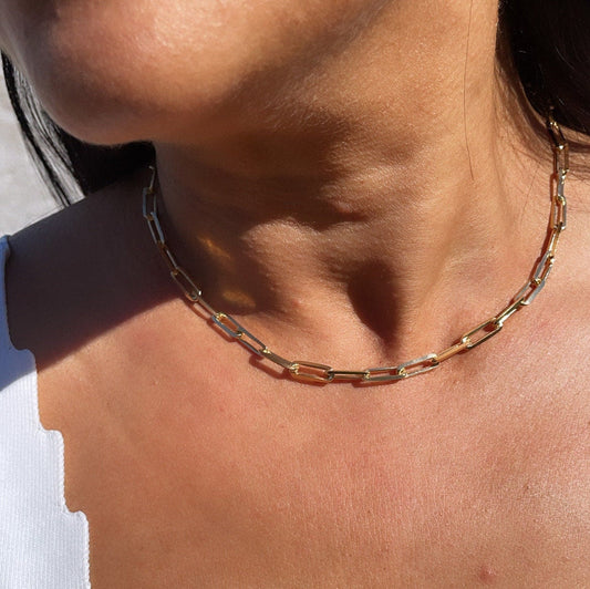 Vintage Style Paper Clip Chain in 18k Gold Filled Necklace or Bracelet Supplies Designers