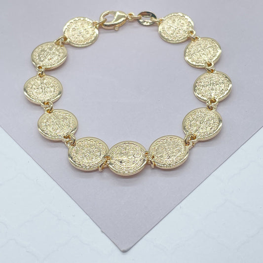 18k Gold Filled San Benito Link Bracelet Wholesale Jewelry Supplies
