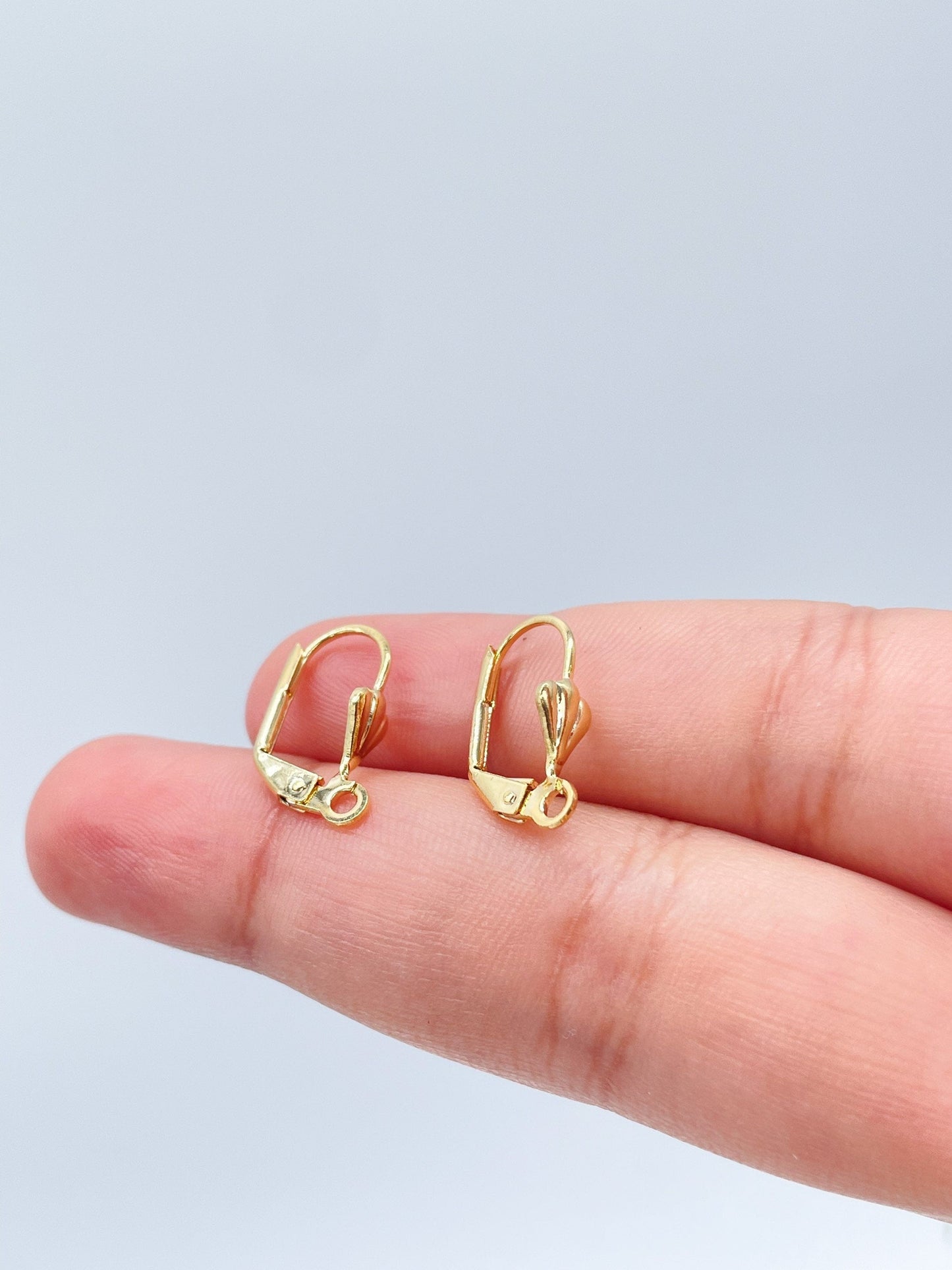 18k Gold Filled Lever Back Hook Clasps Findings Jewelry Making Designing Styling DIY