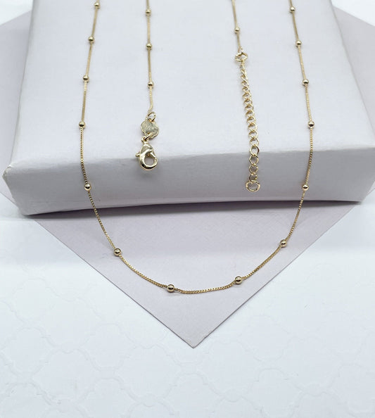 18k Gold Filled Ultra Thin 0.6mm Satellite Chain