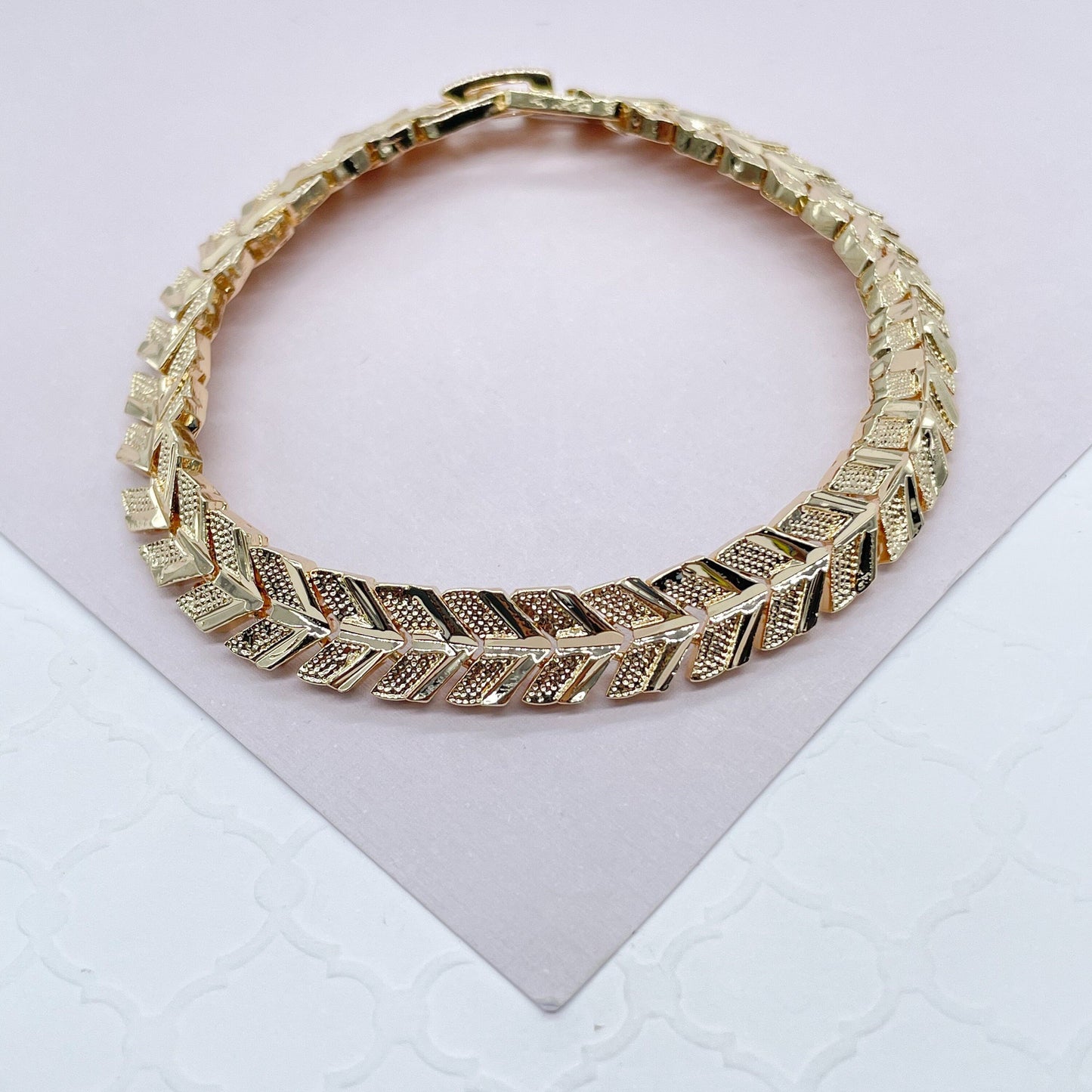18k Gold Filled Sophisticated Charm Bracelet