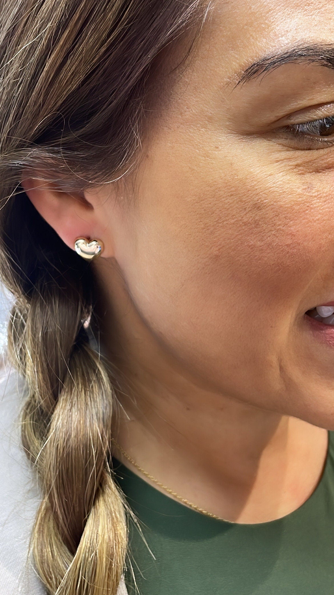 18k Gold Filled Baby Heart Shaped Huggies