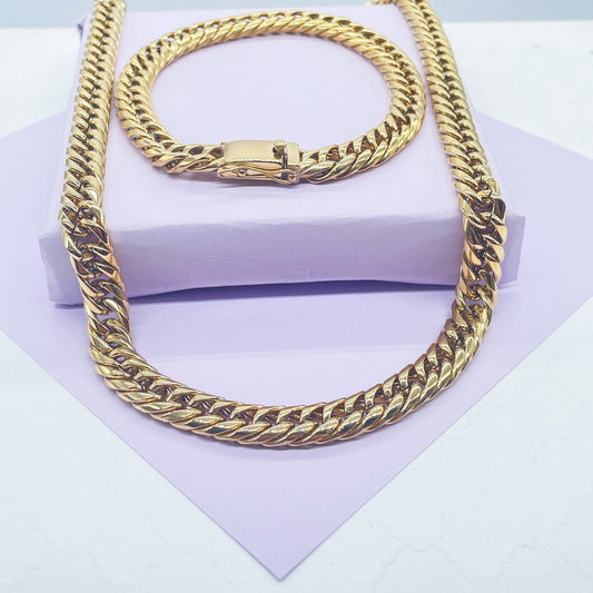 14k Gold Filled Miami Cuban Link Chain Necklace (10mm, 26 inch)