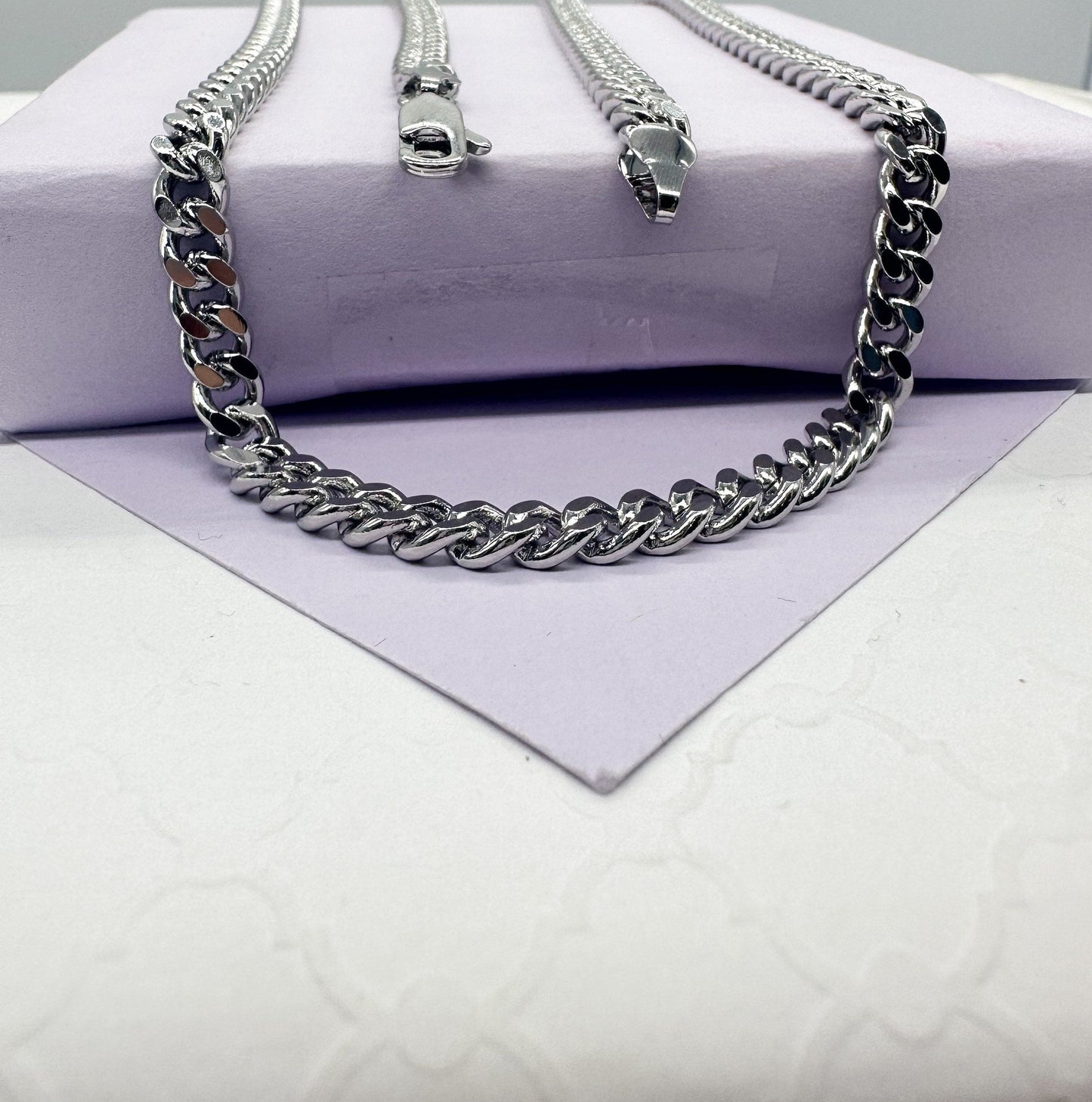 18k Gold Filled Cuban Link Chain: 6mm Miami Curb Necklace