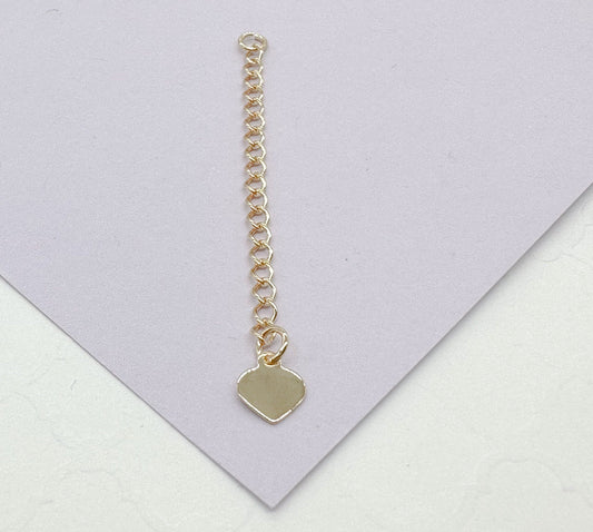 18k Gold Filled Extender: 2" Chain for Necklaces, Bracelets