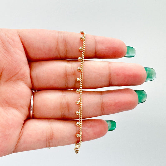 18k Gold Filled Satellite Style Ankle Bracelet