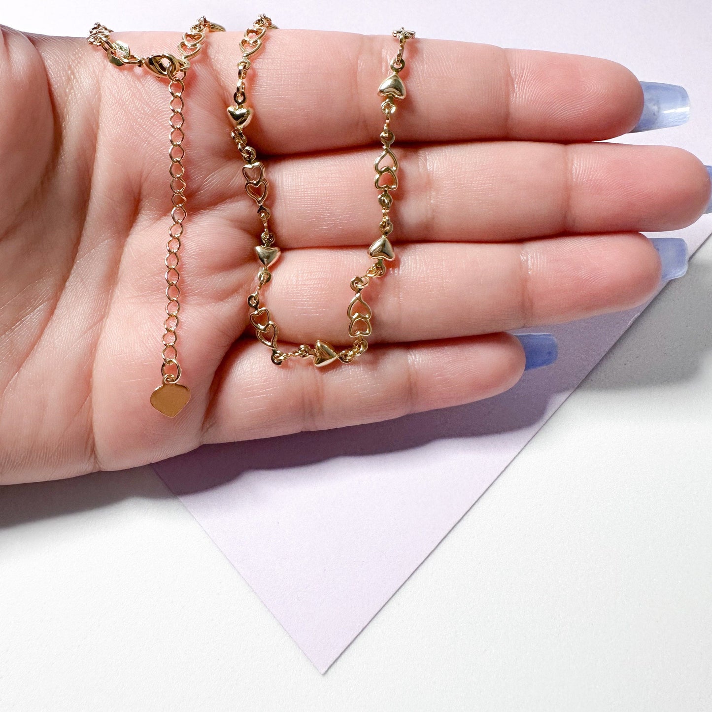 18k Gold Filled Dainty Heart Choker
