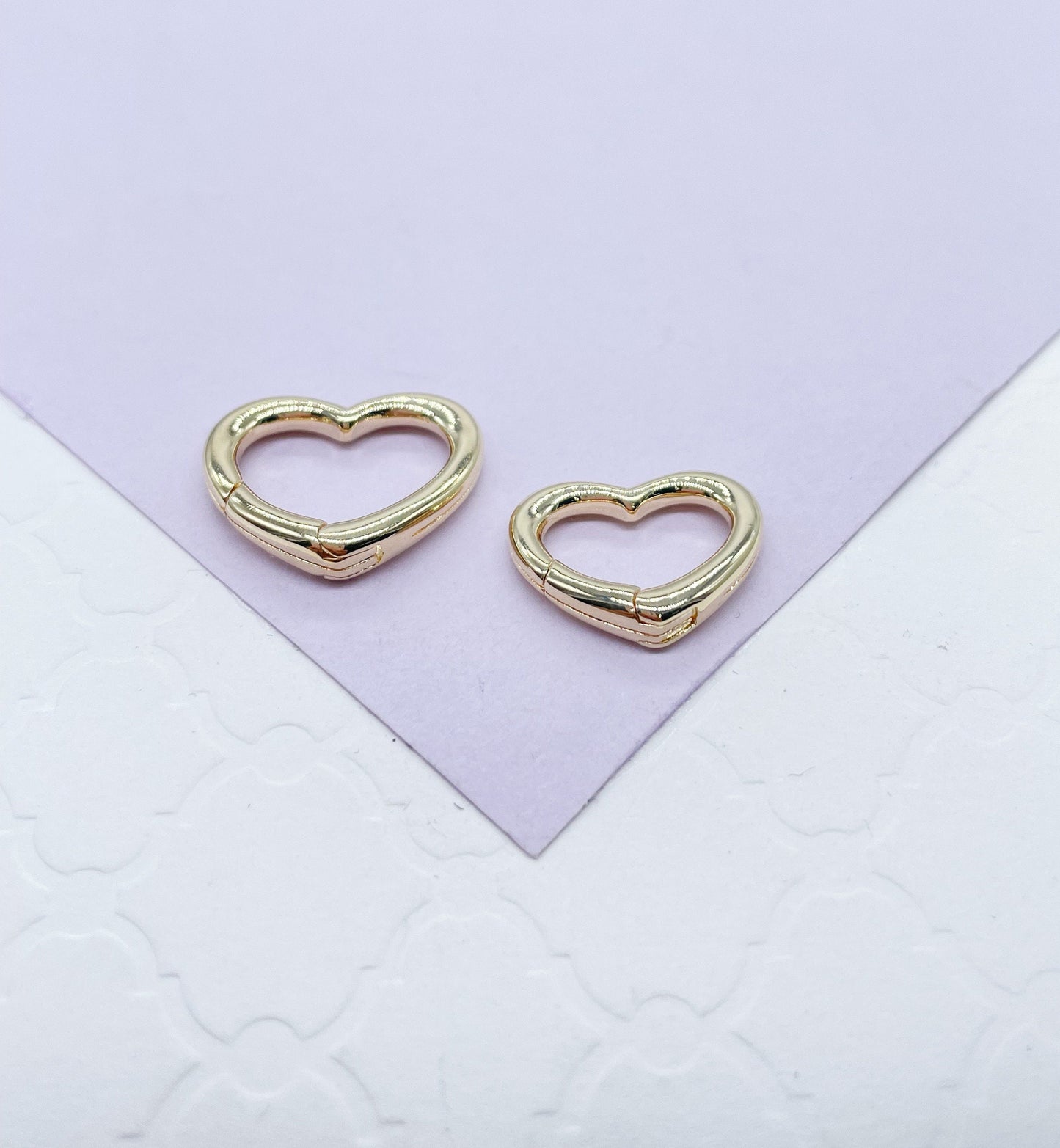 18k Gold Filled Carabiner Snap Lock, Connector Chain Pendants & Charms, Creative Styling Parts Components