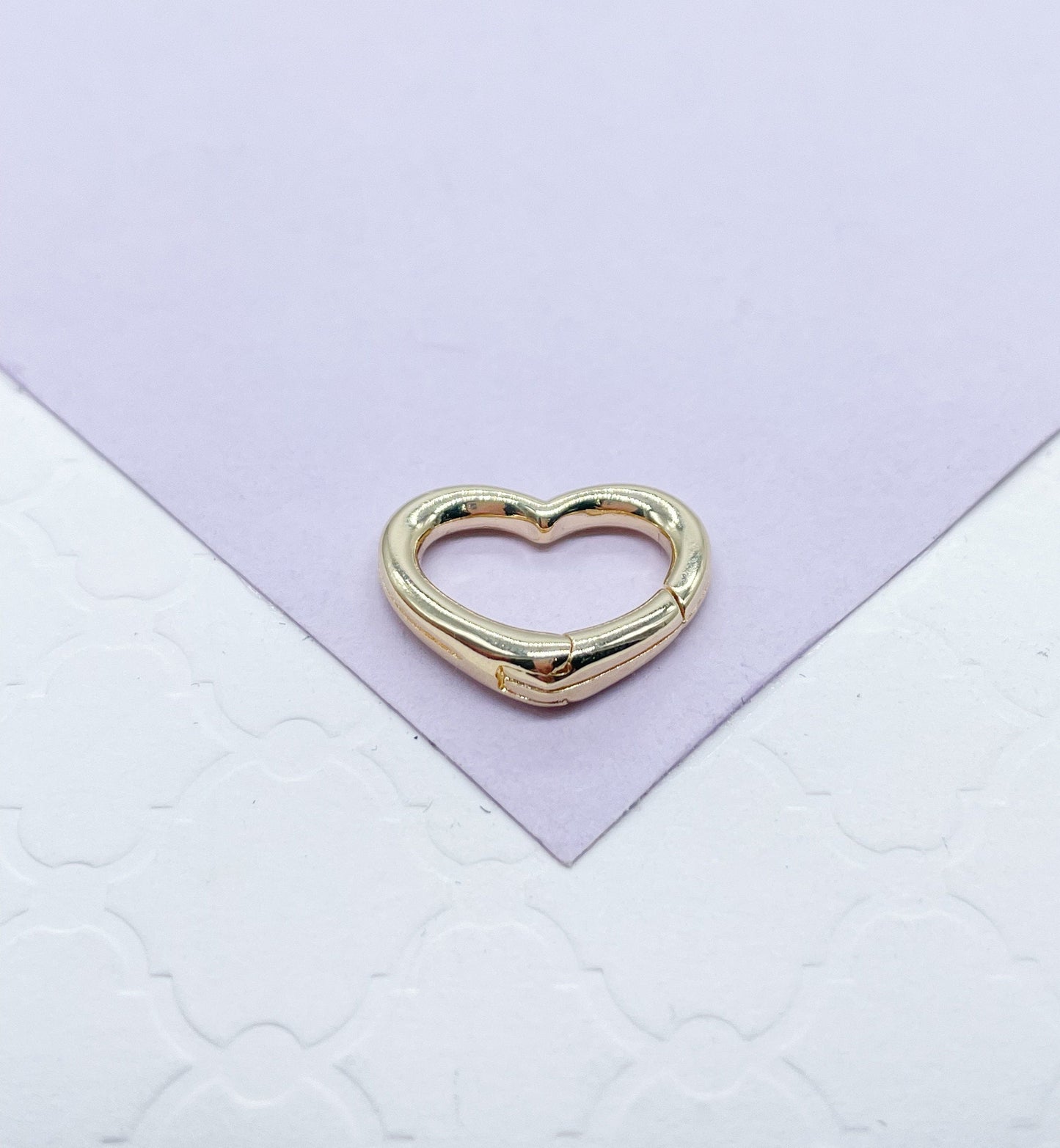 18k Gold Filled Carabiner Snap Lock, Connector Chain Pendants & Charms, Creative Styling Parts Components