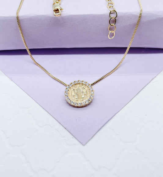 18k Gold Filled San Benito Charm Necklace