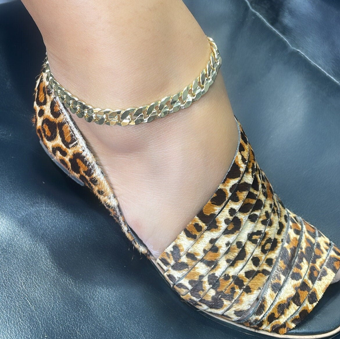 18k Gold Filled Thick Cuban Link Anklet Available In 2 Styles