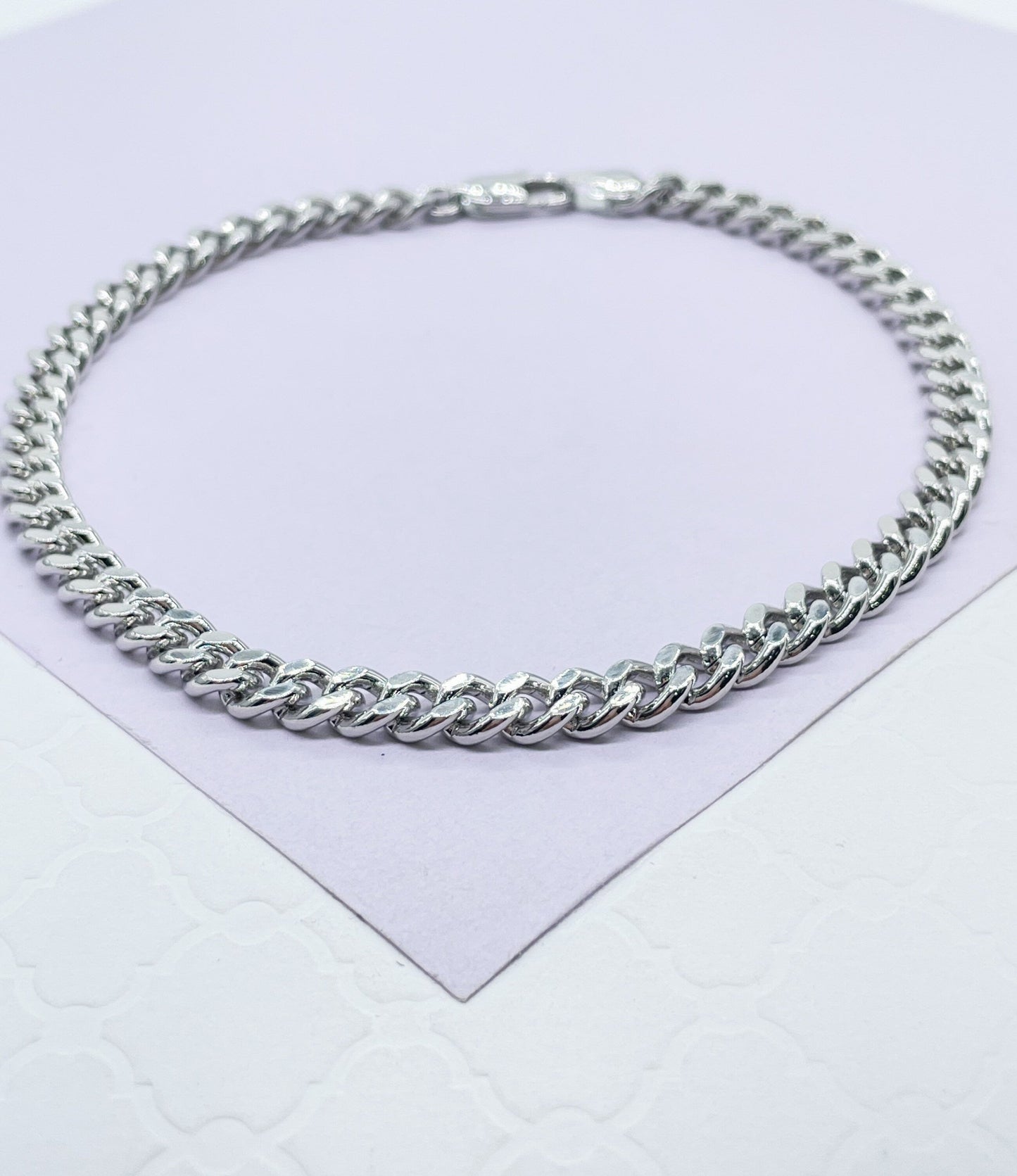 18k Gold Filled Cuban Link Anklet - 6mm Chunky Curb Chain