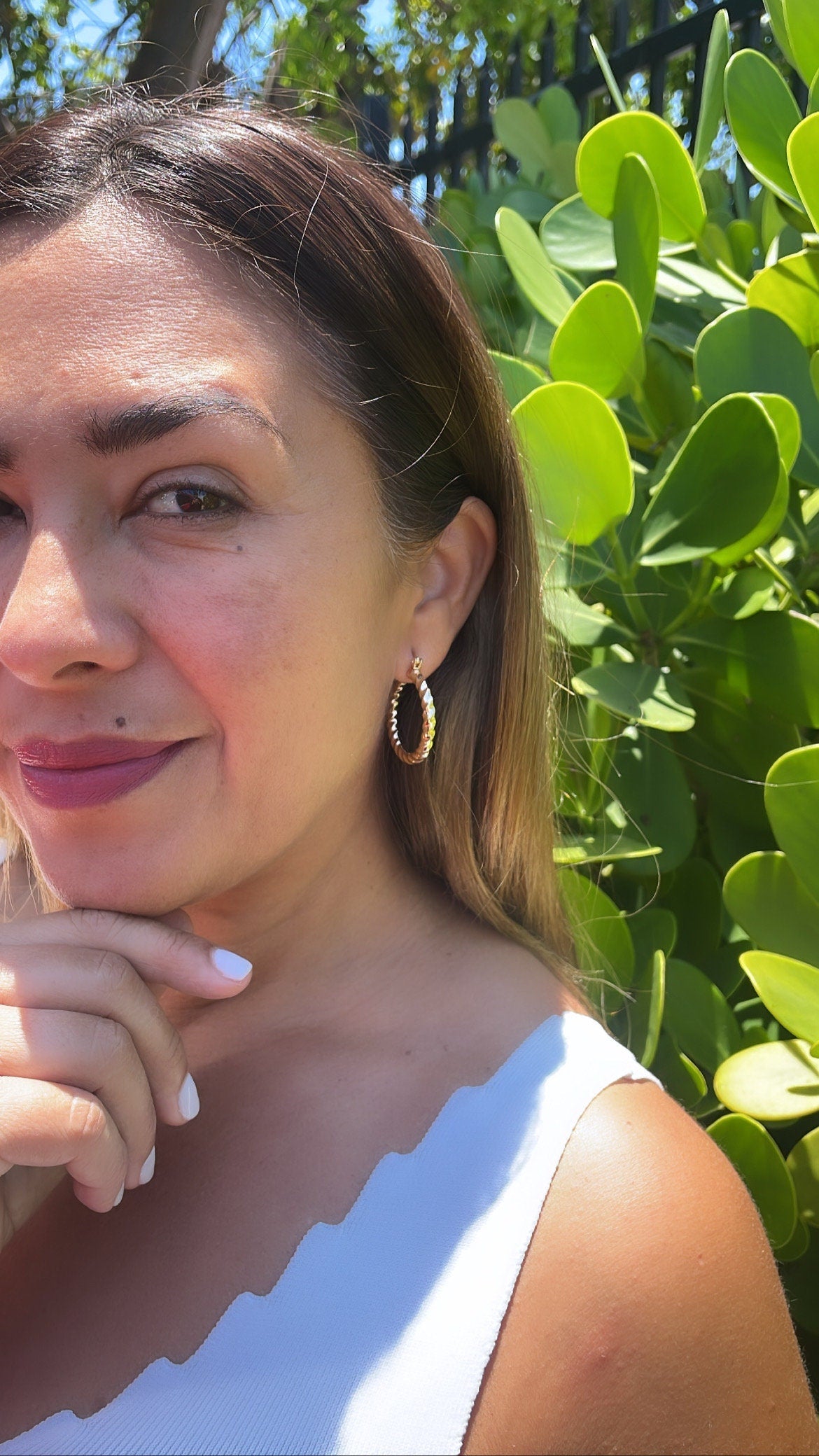 18k Gold Filled Smooth Twisted Hoop Earrings