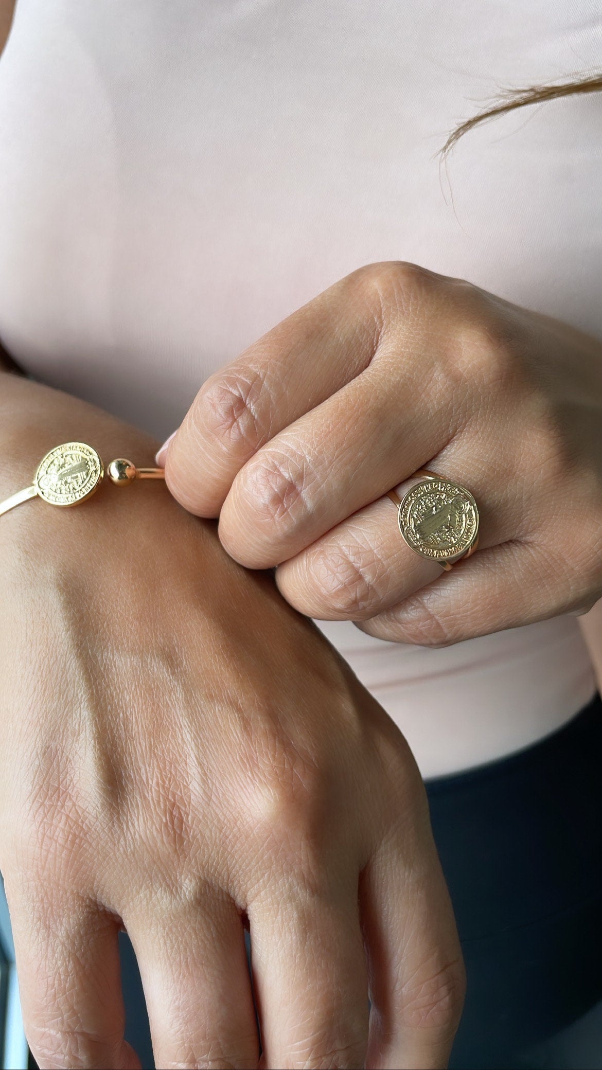18k Gold Filled Smooth Plain San Benito Ring