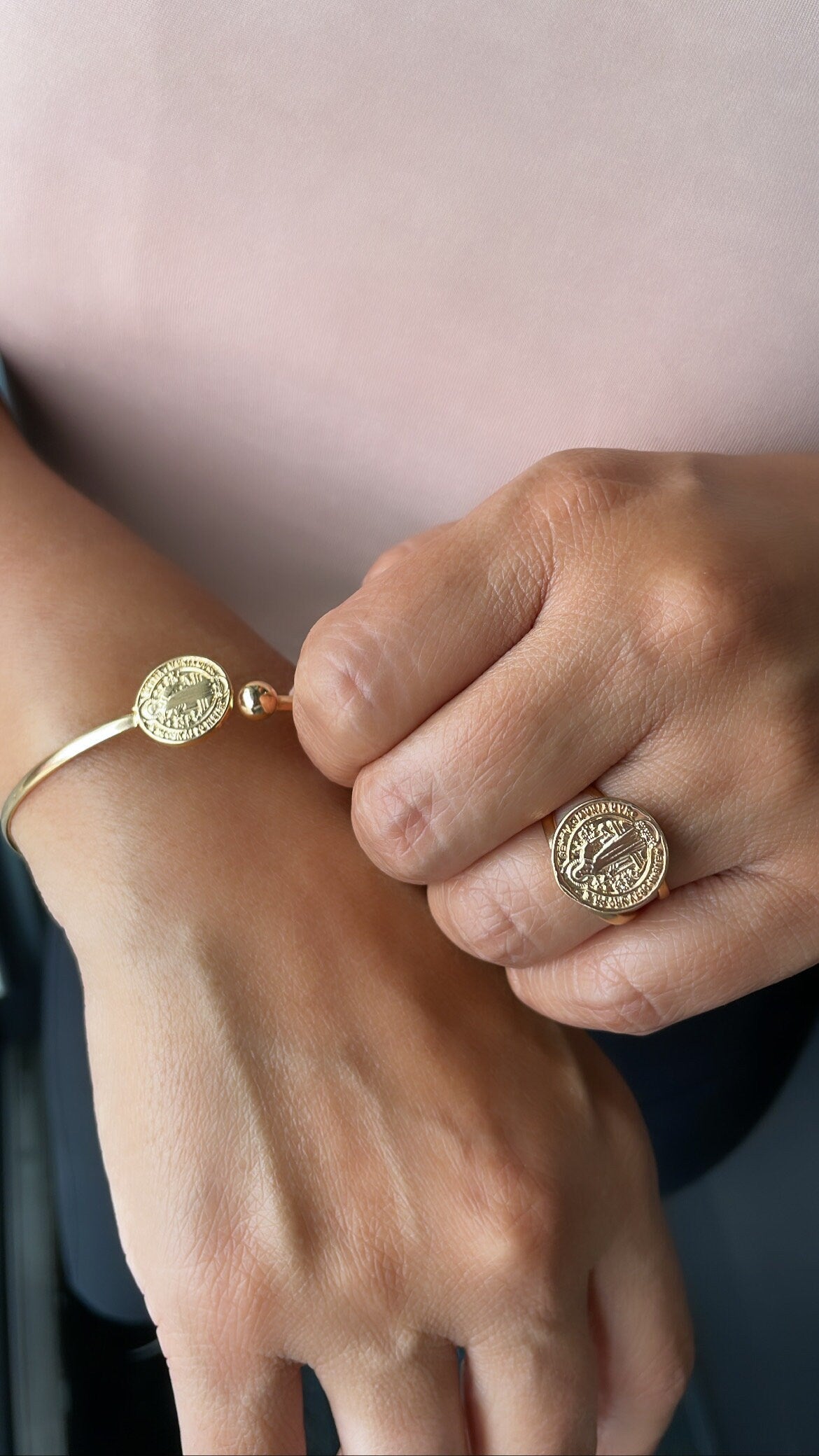 18k Gold Filled Smooth Plain San Benito Ring