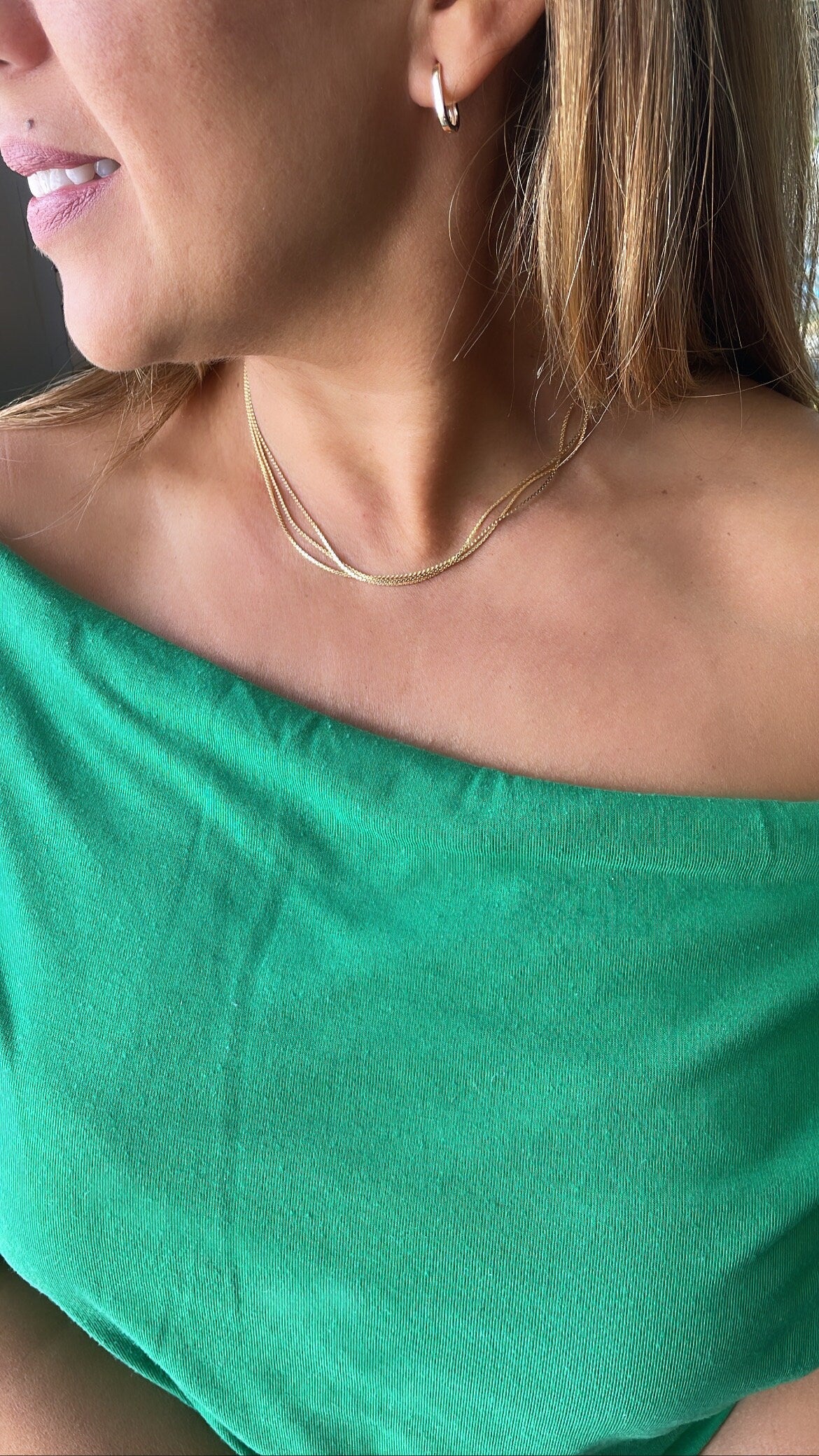 18k Gold Filled 3 In 1 Flat Snake Link Chain