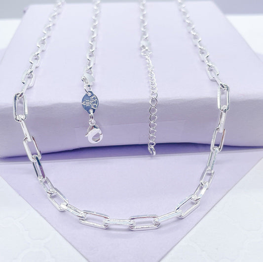 Silver Filled Paper Clip Chains