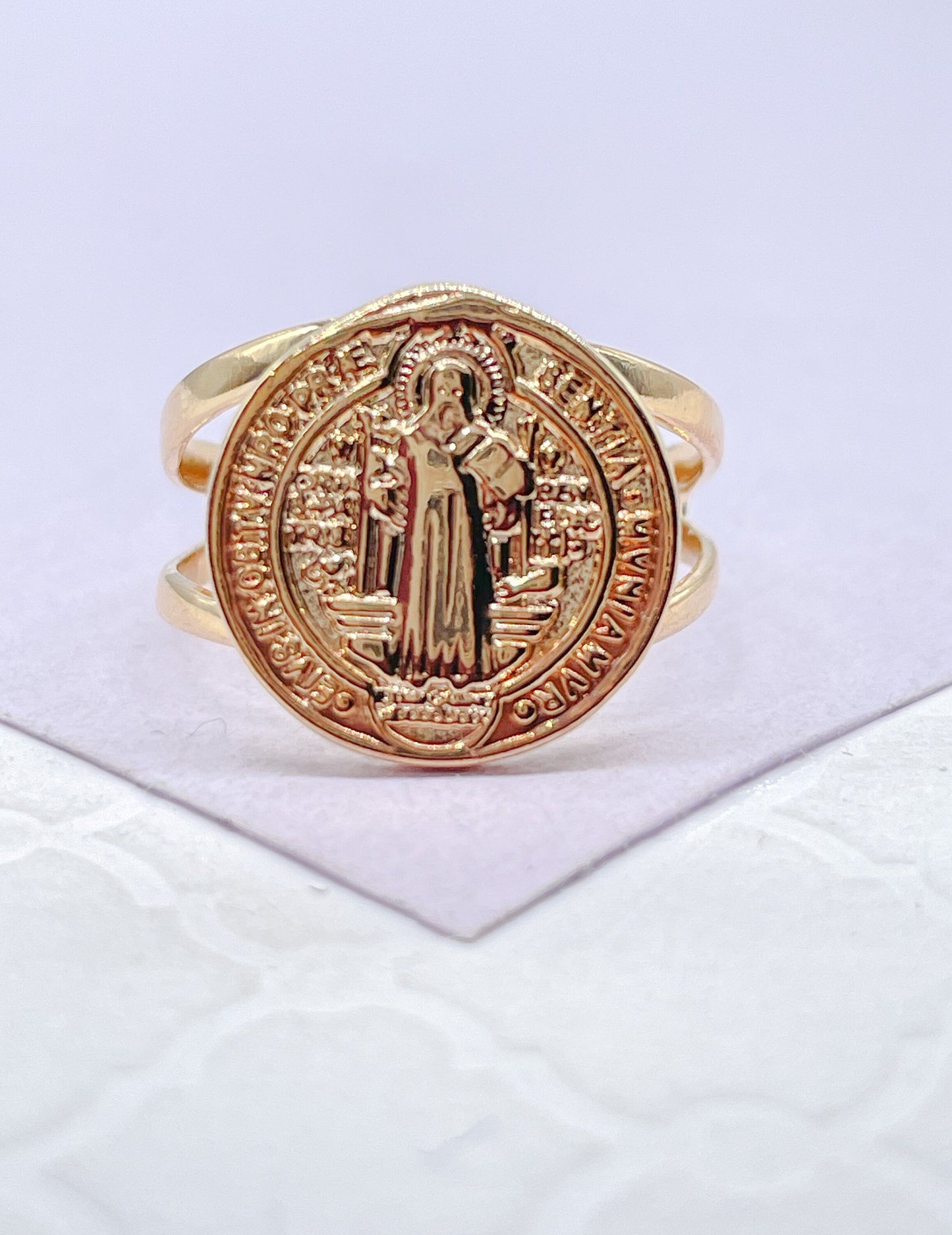 18k Gold Filled Smooth Plain San Benito Ring