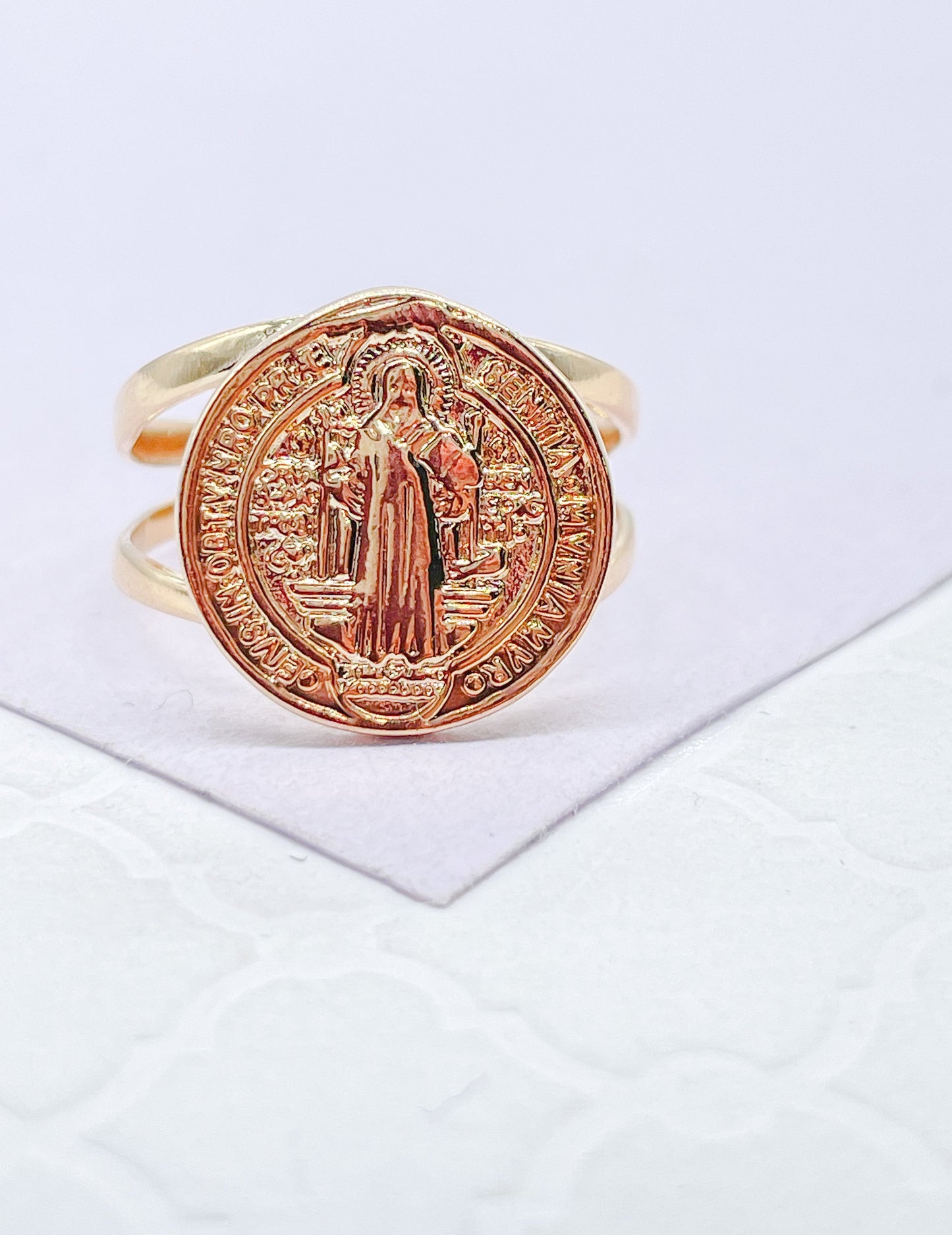 18k Gold Filled Smooth Plain San Benito Ring