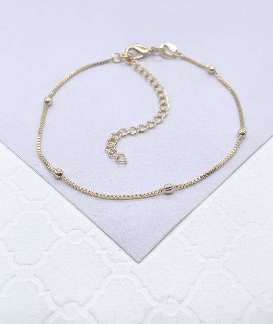 18k Gold Filled Satellite Chain 1mm Necklace For Wholesale And Jewelry Supplies