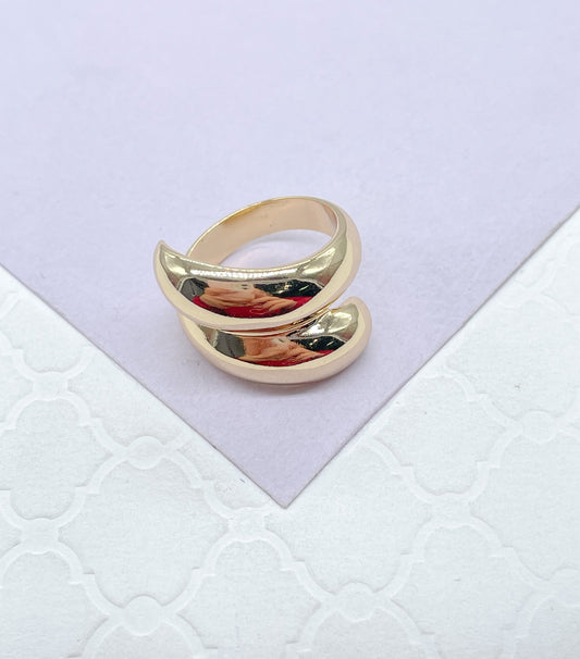 18k Chunky Gold Filled Wrap Ring