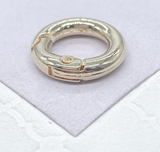 18k Gold Filled Large Smooth Clasp Madd for Jewlery Making