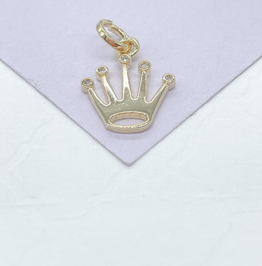 18k Gold Filled Plain 5-Point Coronet Pendant