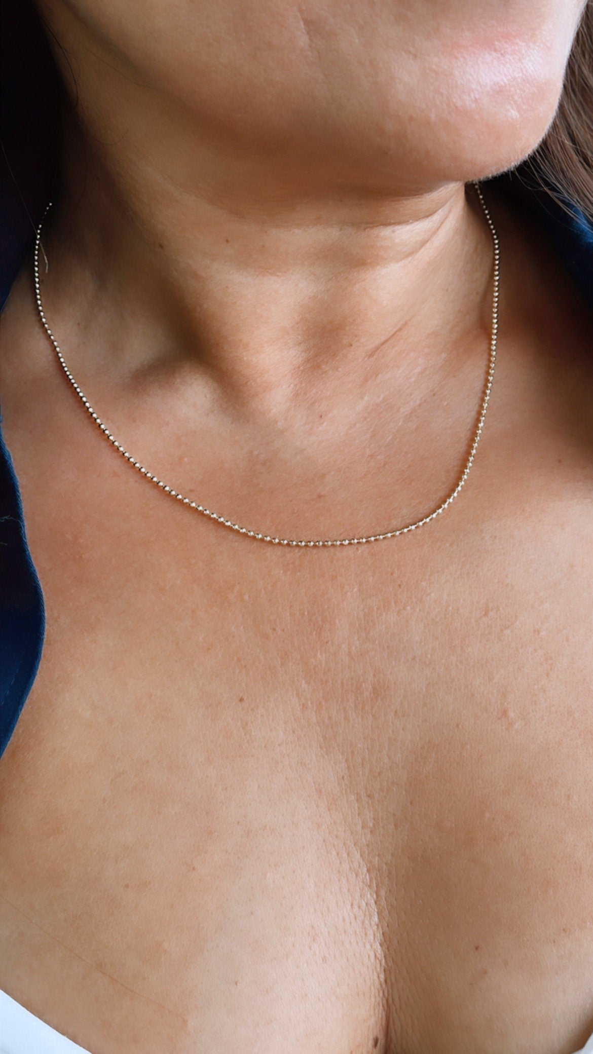 18k Gold Filled 18-Inch-Thick Shinny Little Ball Chain, Gold Shinny Small Dots Chain And Jewelry Making Supplies