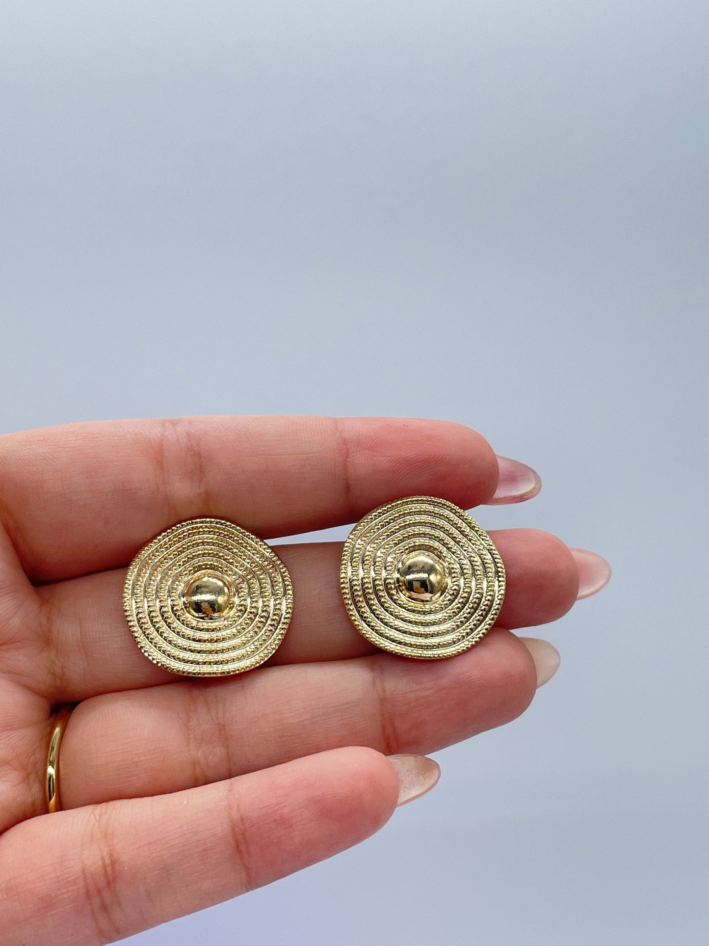 18k Gold Filled, Melted and Textured Sheet Wave Stud Earrings, contemporary earrings, Dainty, Evening wear, Contemporary Jewlery
