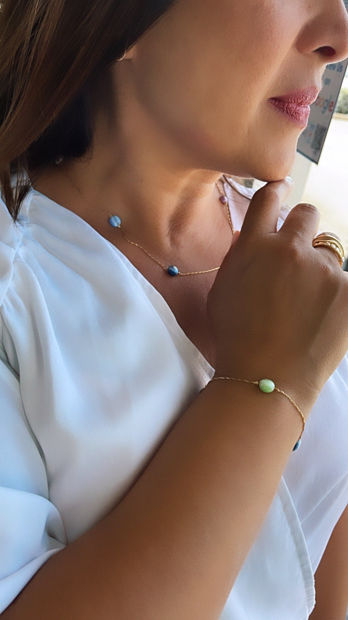 18k Gold Filled Dark Earth Tone Beaded Set, Sold separately