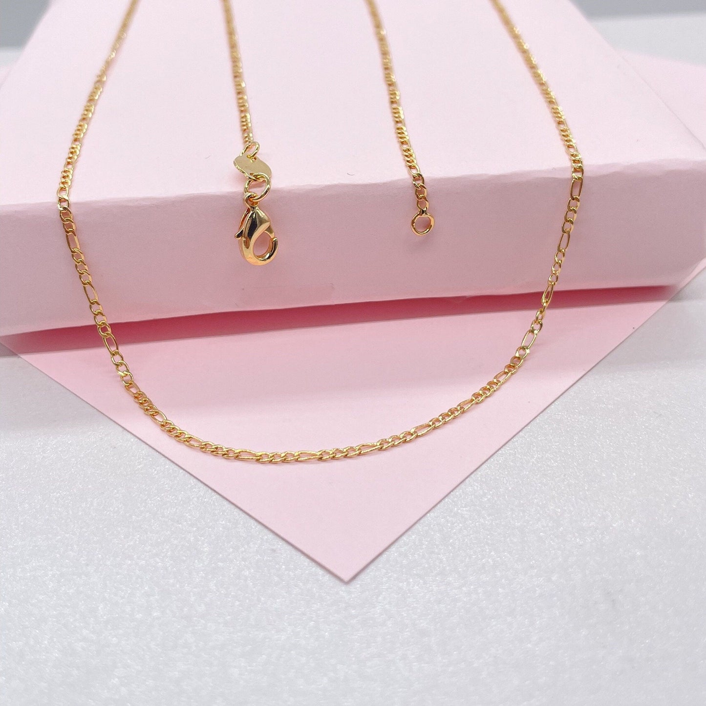 18k Gold Filled 20 inch 1.5mm Thick Figaro chain, Layering chain, Dainty Jewlery ,