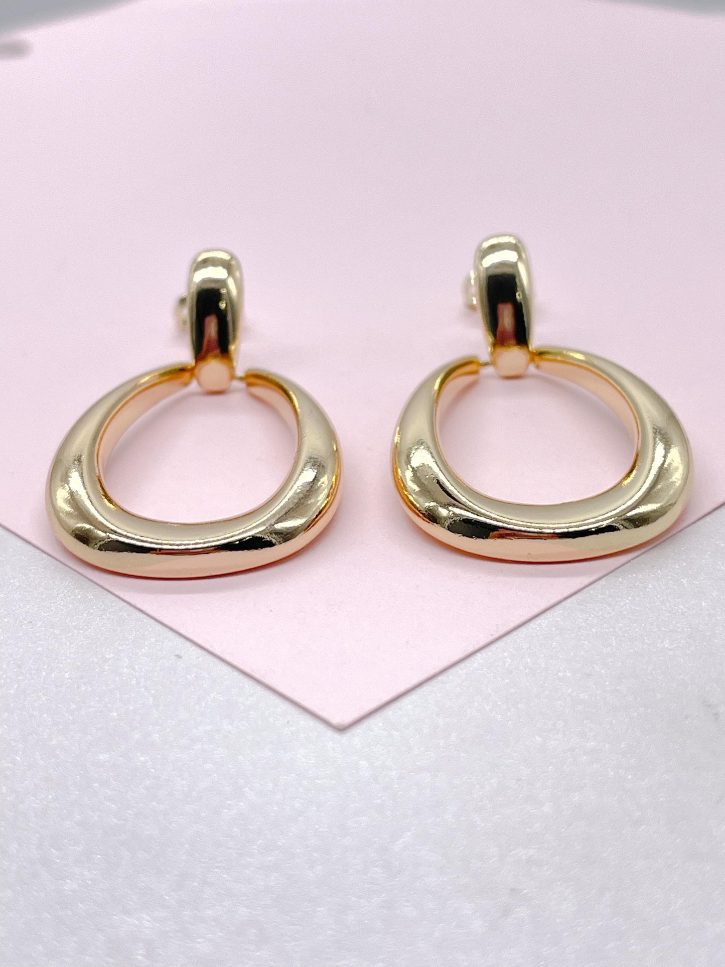 18k Gold Filled Smooth and Thin Drop Earrings