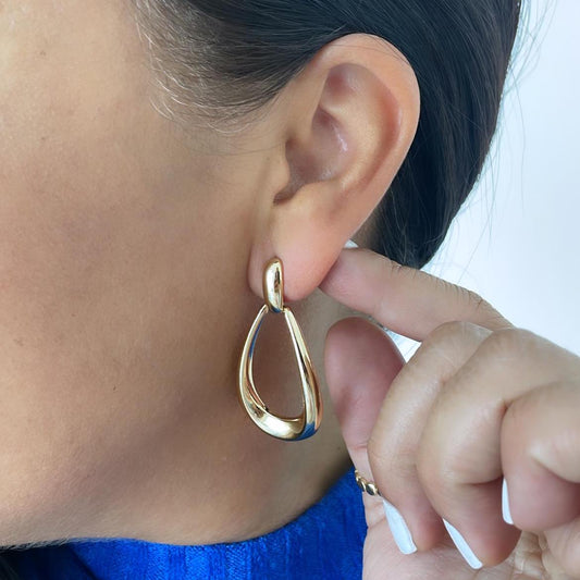 18k Gold Filled Smooth and Thin Drop Earrings