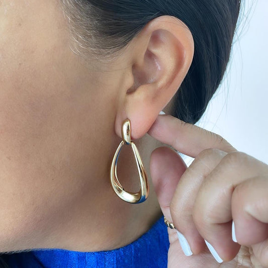 18k Gold Filled Smooth and Thin Drop Earrings