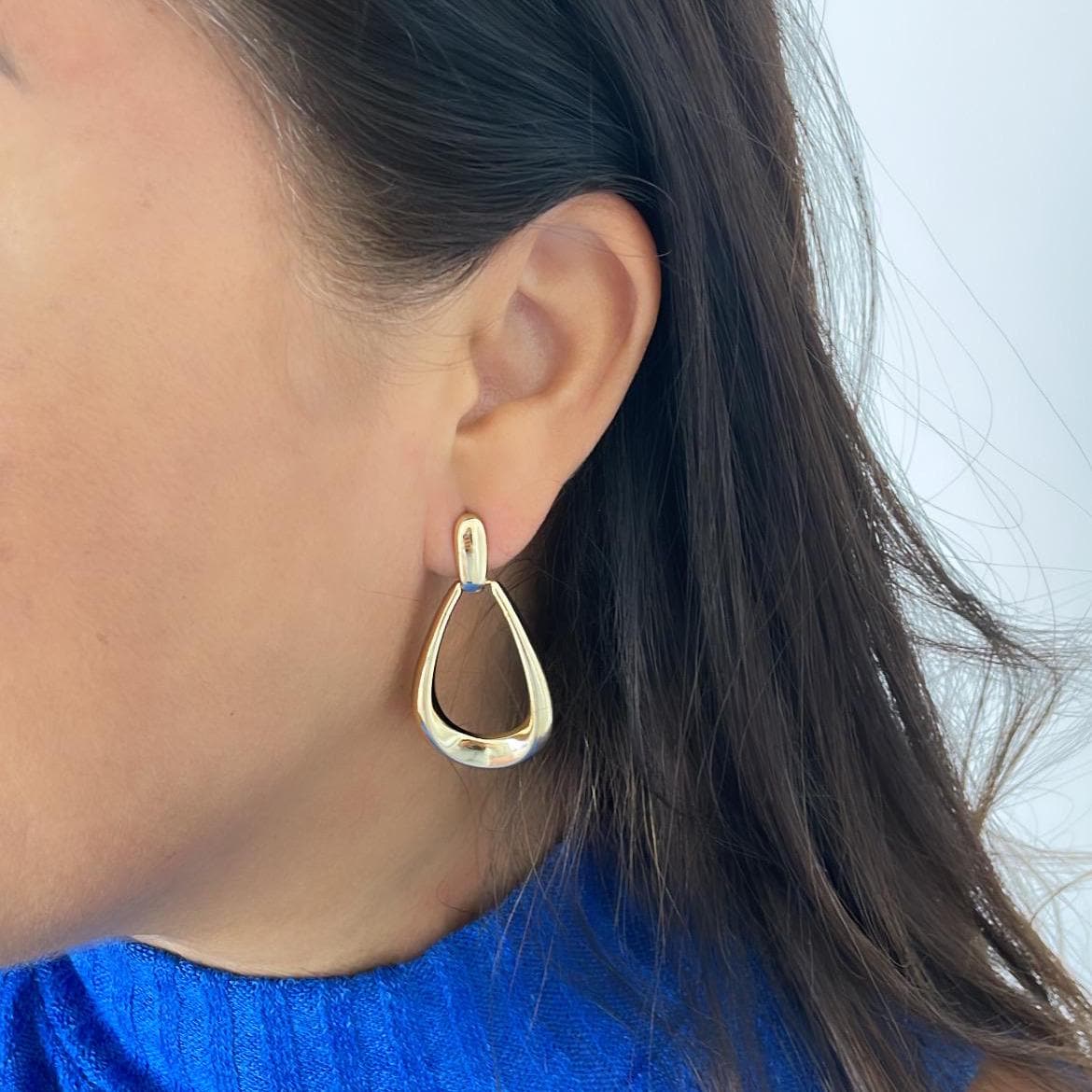 18k Gold Filled Smooth and Thin Drop Earrings