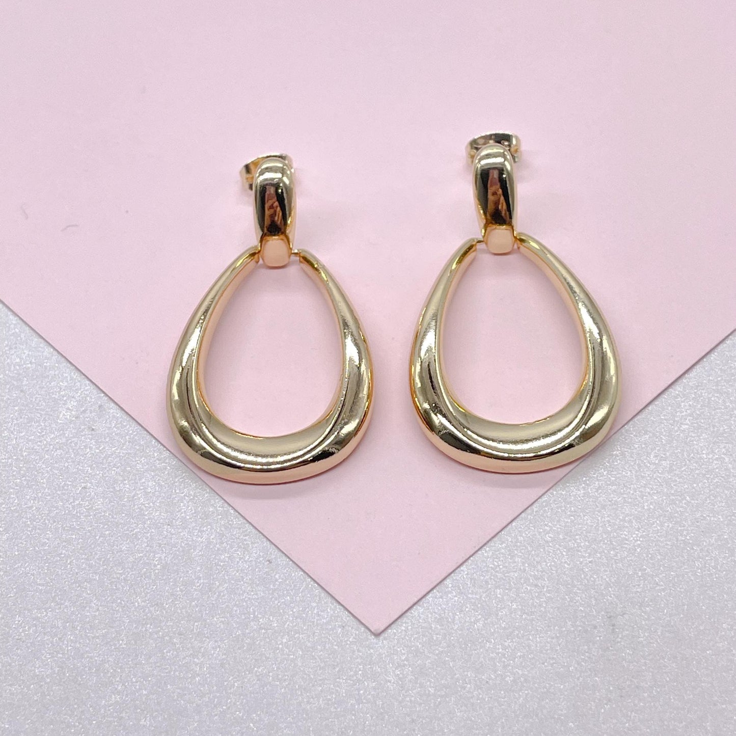 18k Gold Filled Smooth and Thin Drop Earrings