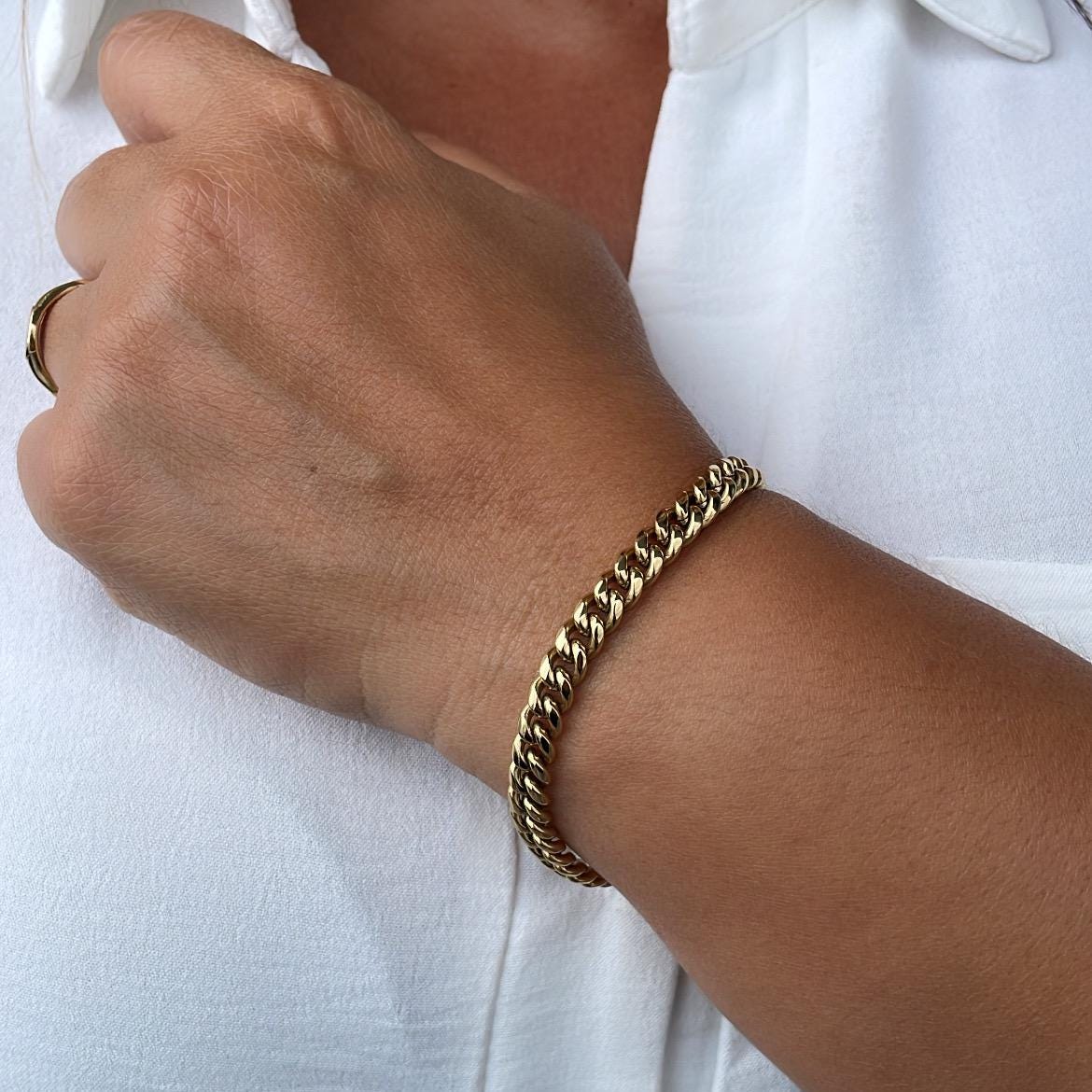 14k Gold Filled Cuban Curb Link Chain Necklace - 6mm Thick