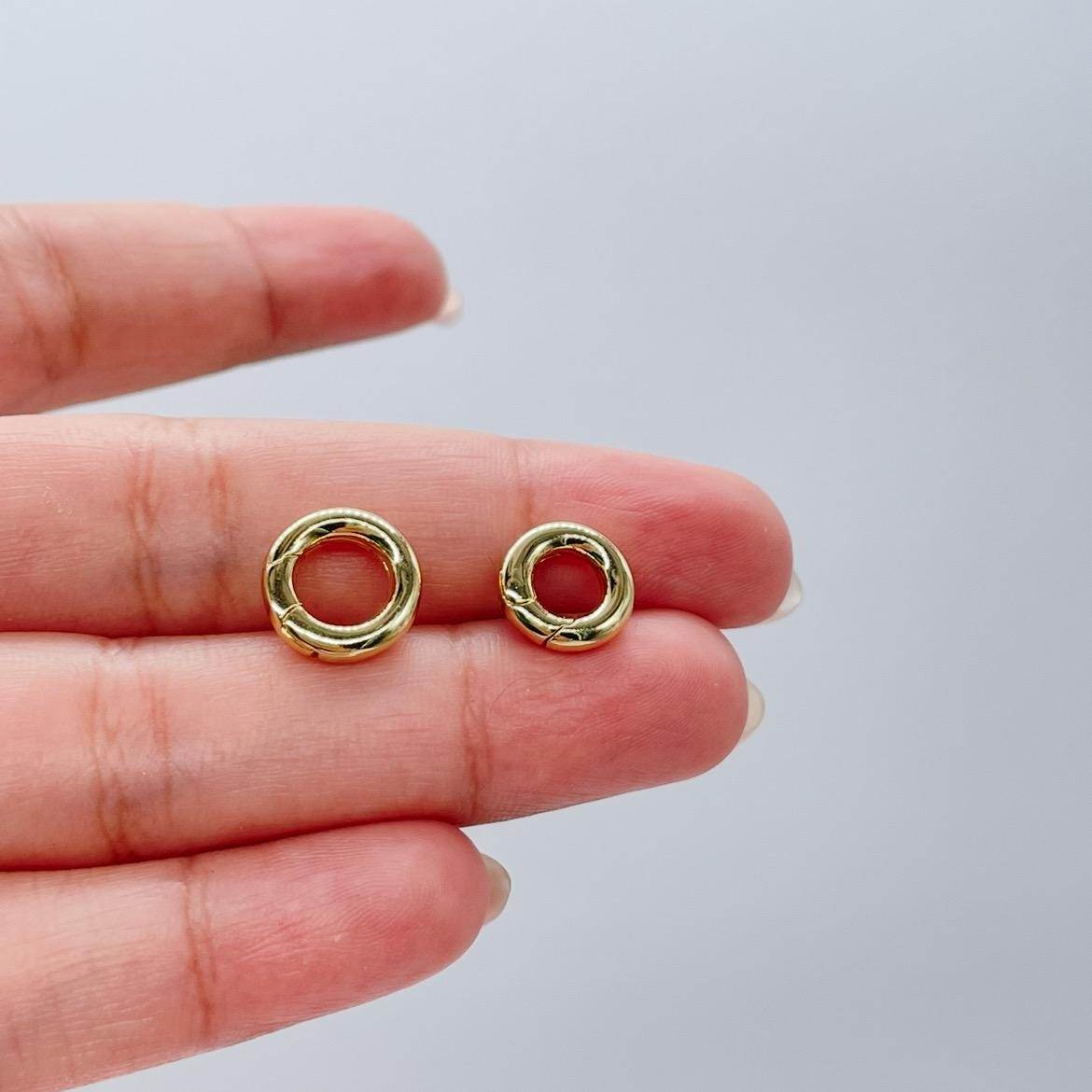 18k Gold Filled Small Smooth Round Carabiner Clasp, Made for Jewelry Making, Jewelry Supplies