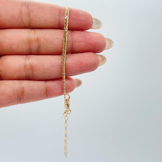 18k Gold Filled 2.5 Specialty Chain Dainty Bracelet